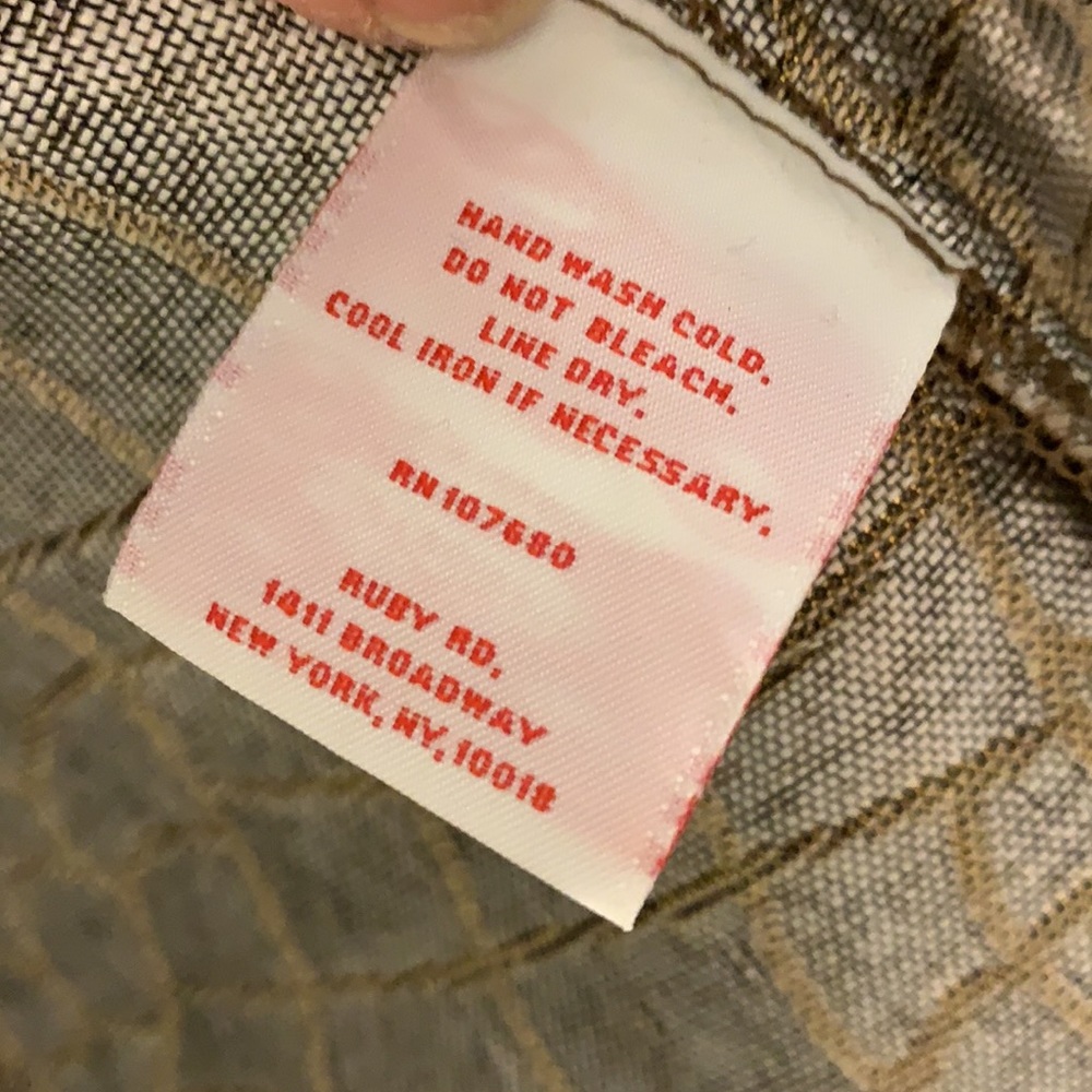 Metallic Gold Animal pattern Jacket, Ruby Rd.,18 - Picture 8 of 13